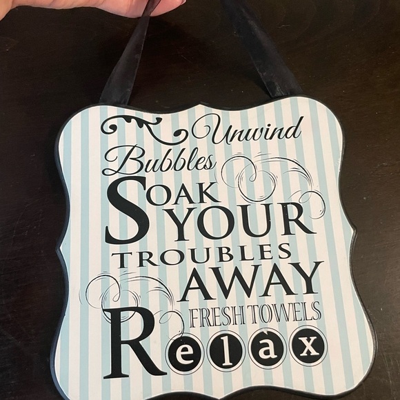 Other - Colorful Bathroom Plaque